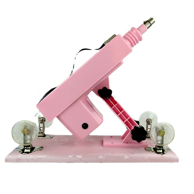 Fully Automatic Telescopic Vibrating Pleasure Toy Pink And Black