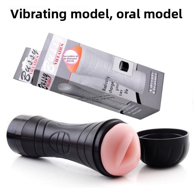 Electric Masturbator With Oral And Vaginal Simulation And Cordless Vibration