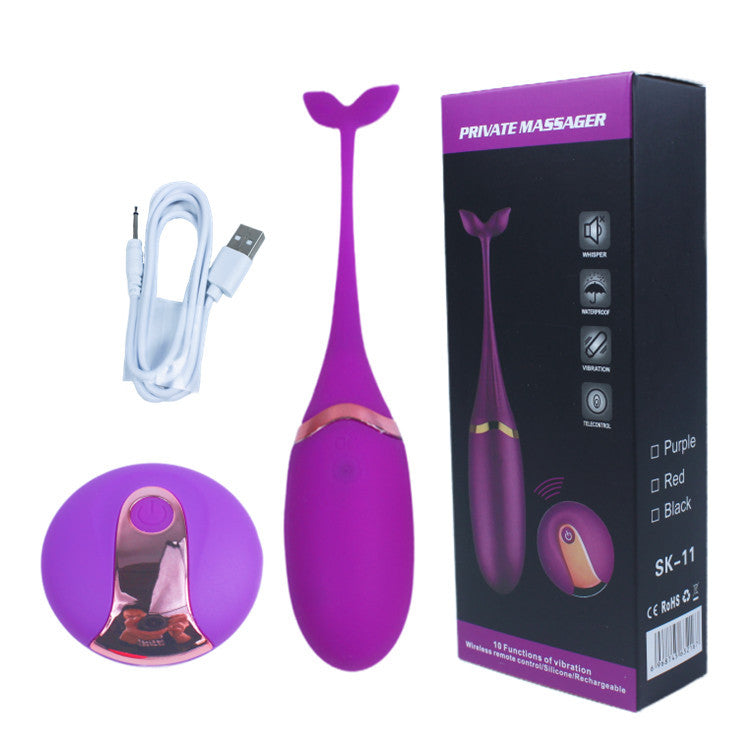 USB Rechargeable Wireless Remote Control Tadpole Vibrator for Women