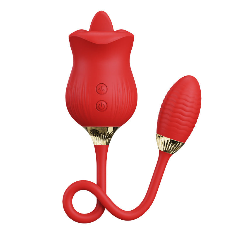 Rose Sucking Telescopic Vibrator