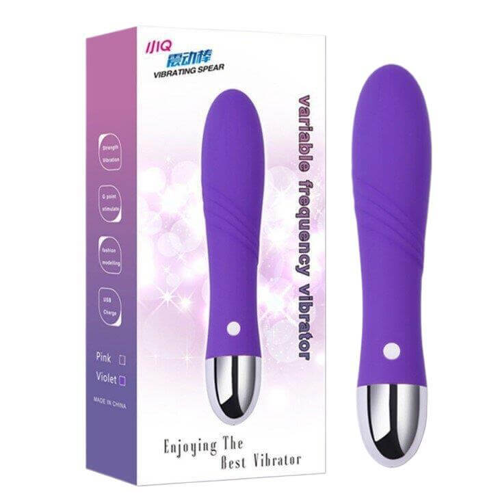 Rechargeable Silicone Vibrator with Multiple Speeds - Purple