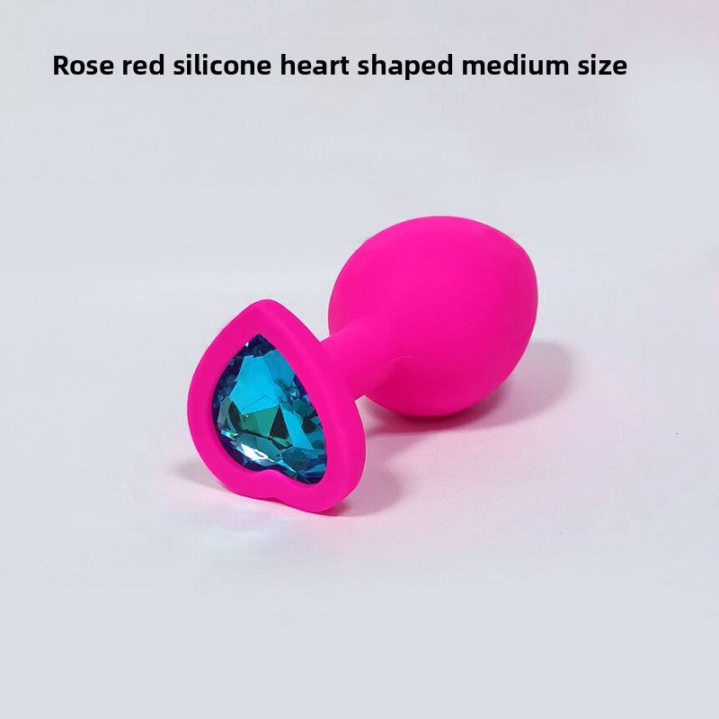 Heart Shaped Body Safe Silicone Anal Plug Sex Toy In Multiple Sizes
