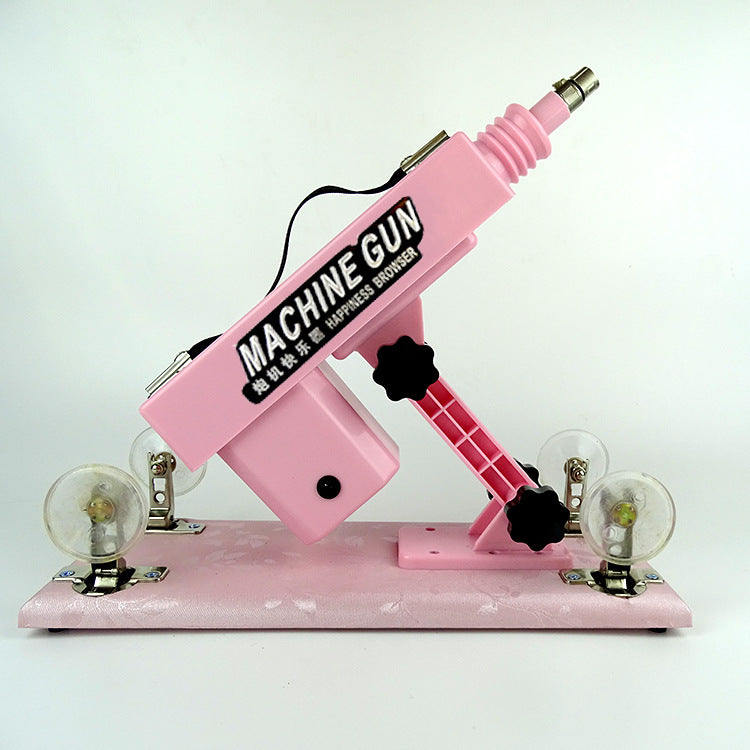Fully Automatic Telescopic Vibrating Pleasure Toy Pink And Black