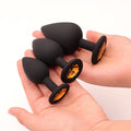 Silicone Drill Posterior Anal Plug Diamond Accent Unisex Small Medium Large