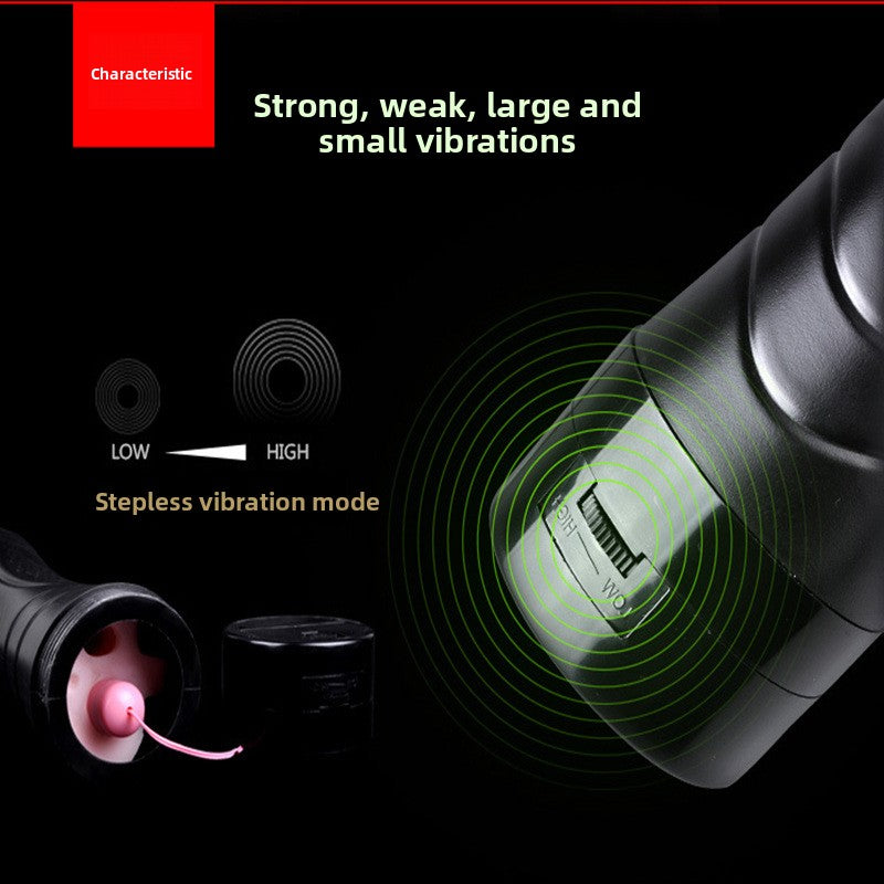 Electric Masturbator With Oral And Vaginal Simulation And Cordless Vibration