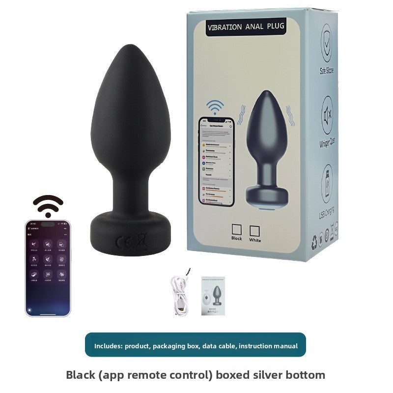 Remote Control Silicone Anal Plug With Vibration And App Connectivity