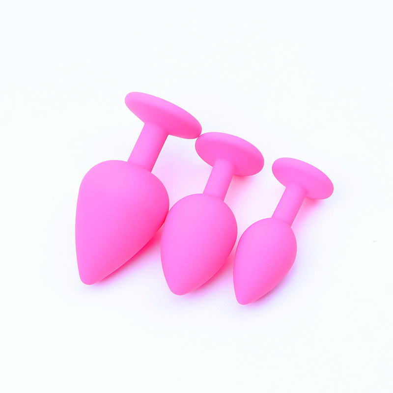 Silicone Drill Posterior Anal Plug Diamond Accent Unisex Small Medium Large