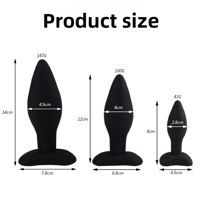 Silicone Tapered Anal Plug Set Small Medium Large Three Piece