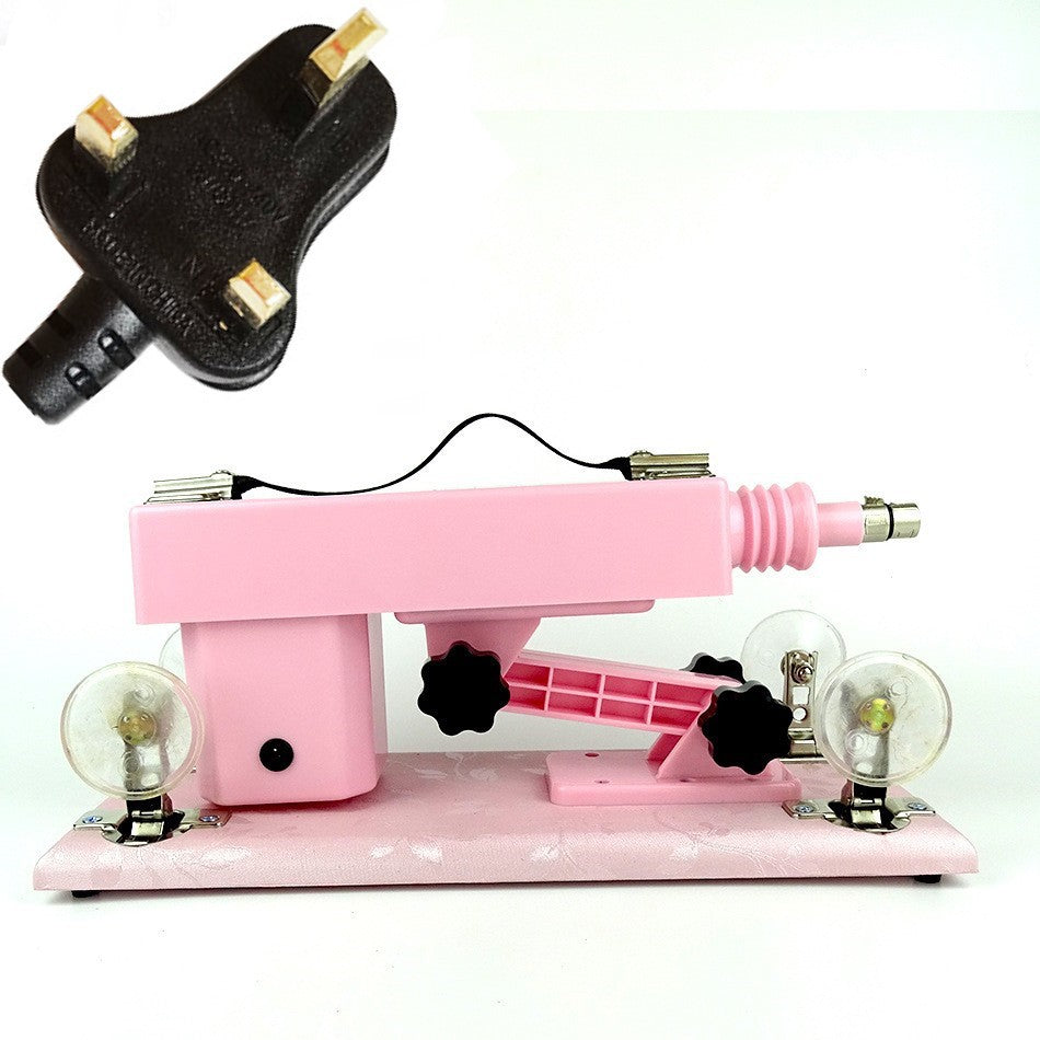 Fully Automatic Telescopic Vibrating Pleasure Toy Pink And Black