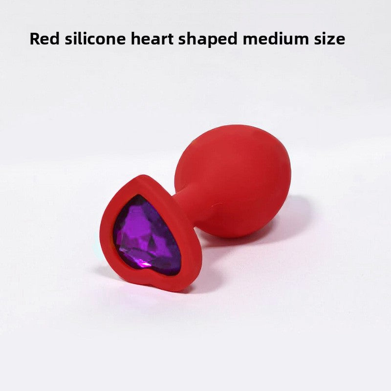 Heart Shaped Body Safe Silicone Anal Plug Sex Toy In Multiple Sizes