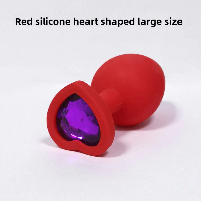 Heart Shaped Body Safe Silicone Anal Plug Sex Toy In Multiple Sizes