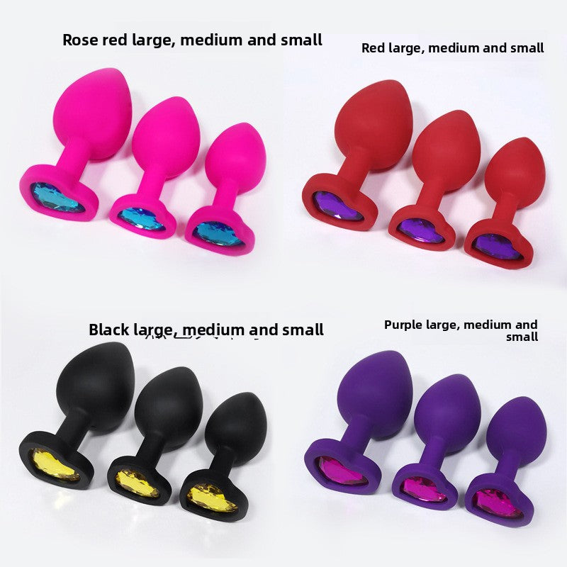 Heart Shaped Body Safe Silicone Anal Plug Sex Toy In Multiple Sizes