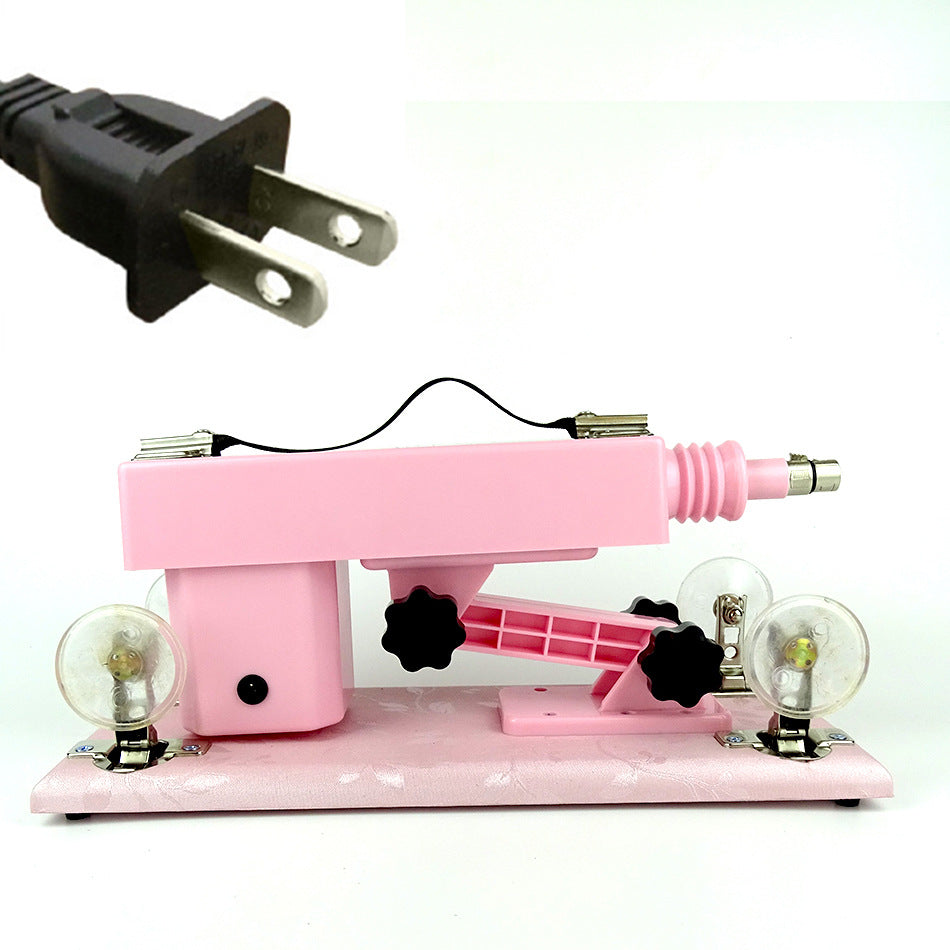 Fully Automatic Telescopic Vibrating Pleasure Toy Pink And Black