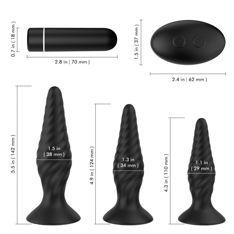 Medical Grade Silicone Anal Plug With Magnetic Charging And Multiple Sizes